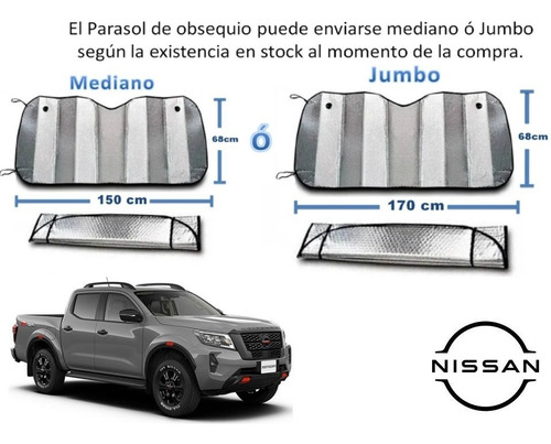 Gorra +sombra Parasol Cubresol Nissan Frontier 2022 A 2024 Foto 3