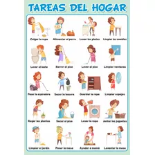 Poster Educativo Tareas Del Hogar A3+ Fotográfico