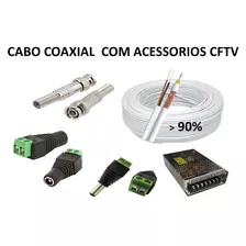 Cabo Coaxial Cftv 150m C/90%, Fonte 5 A , Bnc E P4 G15pb10f5