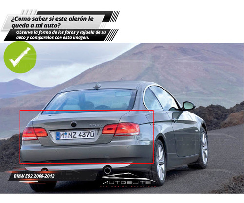 Aleron Spoiler Bmw Trasero Serie 3 E92 Tipo M4 2006 - 2012 Foto 8