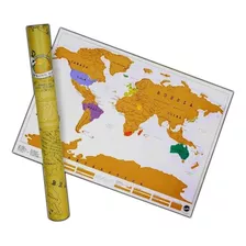Mapa Mapamundi Para Raspar Planisferio Scratch Map