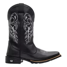 Bota Texana Masculina Country Couro Carteira Texas Gold