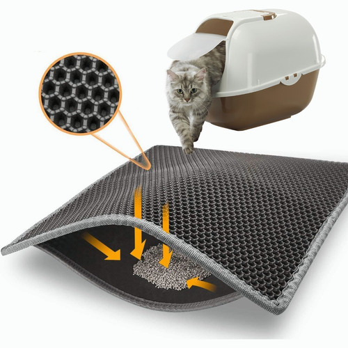 Tapete Para Gato Arenero 76x61cm Alfombra Caja De Arena Gato