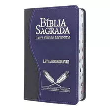 Bíblia Sagrada Masculina Hipergigante C/harpa E Corinhos Luxo 