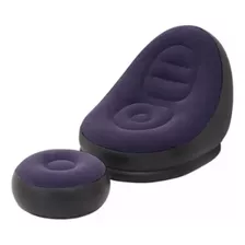 Sofá Inflable Con Mini Puff Para Pies