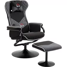 Silla Gamer Reclinable Con Otomano Color Negro Marca Homcom