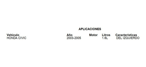 Amortiguador Delantero Izquierdo Honda Civic 2003-2005  Foto 2