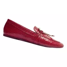 Sapato Mocassim Couro Vermelho-schutz