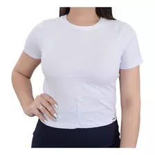 Blusa Feminina Lunender Canelada Cropped Branca - 0046