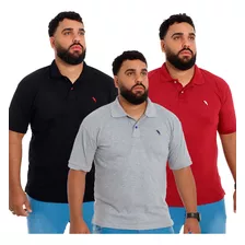 Kit 3 Camisas Camisetas Gola Pólo Masculina Atacado 2018