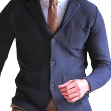 Suéter De Malha Casual Masculino, Casaco