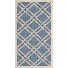 Courtyard Collection 2' X 3'7 Azul/beige Cy6923 Enreja...