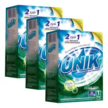 3x Detergente P Lava-louças Unik Em Pó Caix 1 Kg Brisa Limão