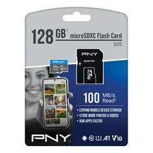 Tarjeta De Memoria Pny 128 Gb Microsdxc Uhs-1 Paquete Elite-