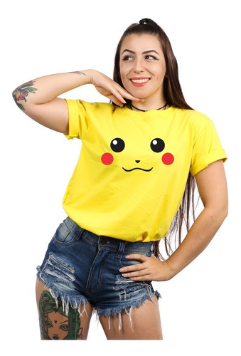 Camiseta Pikachu Pokemon Infantil E Adulto Envio Rápido