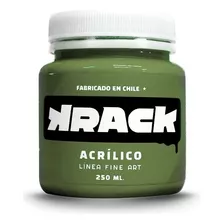 Frasco De Pintura Acrilica Krack 250ml Color Verde Pegajoso