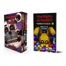 Kit De Livros: Box Five Nights At Freddy's - Trilogia Completa & Mergulho Na Escuridão - Pavores De Fazbear Vol 1 Olhos Prateados, Os Distorcidos, A Última Porta E Os Novos Contos Sinistros Capa Comum