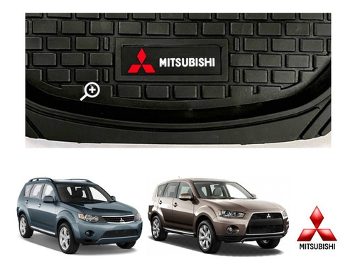 Tapetes 4pz Charola 3d Logo Mitsubishi Outlander 2008 A 2013 Foto 5