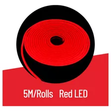 Tira De Neon Led Flexible Rojo - Mayorled (12v-5m-6mmx12mm - Exterior- 120led/m)