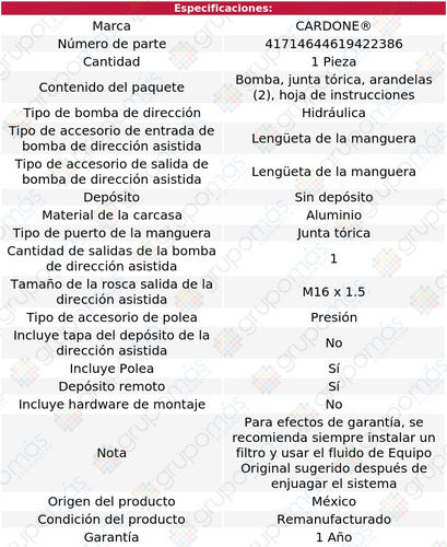 1 Bomba Direccin Hidrulica S80 L6 3.2l 08 Al 10 Reman Foto 5