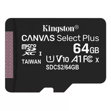 Tarjeta De Memoria Micro Sd 64gb Kingston Canvas