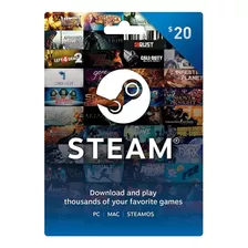 Gift Card Steam 20 Usd