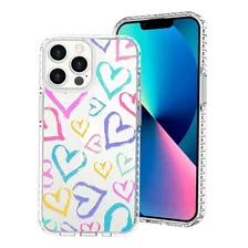 Carcasa Para iPhone 14 Promax, Hermoso Diseño De Corazones.