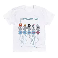 Camiseta Infantil Evolução Midia Nerd Geek Nf-e 