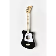 Loog Guitarra Acústica De 3 Cuerdas, Negra, Para Niños Y Pri