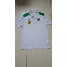 Camisa Gola Polo Seleção Brasileira De Vôlei Tam:gg 