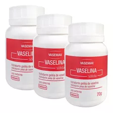Vaselina Sólida Hidratante Geléia = Kit Com 3 = 70g Cada