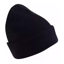 Toca De Lã Lisa Preta - Gorro 5 Peças