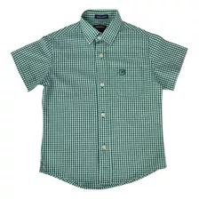 Camisa Xadrez Verde De Menino Txc Original 100% Algodão