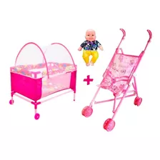 Coche Juguete Corral Cuna Para Muñeca Juguete Niñas