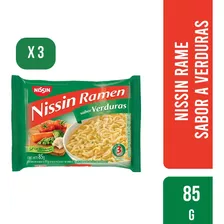 Nissin Ramen Sabor A Verduras 85 Gr X3 Unidades