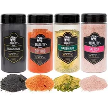 Kit Churrasco Black Rub + Sal Rosa + Dry Rub + Green Rub