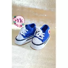 Zapatos Para Bebes Tejido Crochet Tipo Converse