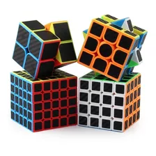 Cubo Rubik 2x2 3x3 4x4 5x5, Z Cobra Stickers Fibra De Carbon