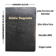 Bíblia Sagrada Slim Ultrafina Ccb João Ferreira De Almeida - Revista E Corrigida - Geográfica