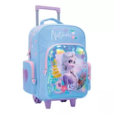 Mochila Frozen Elsa 17 Pulgadas Con Carro Nature Vamosajugar