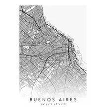 Lámina Mapa Ciudad A Elección 50 X 100