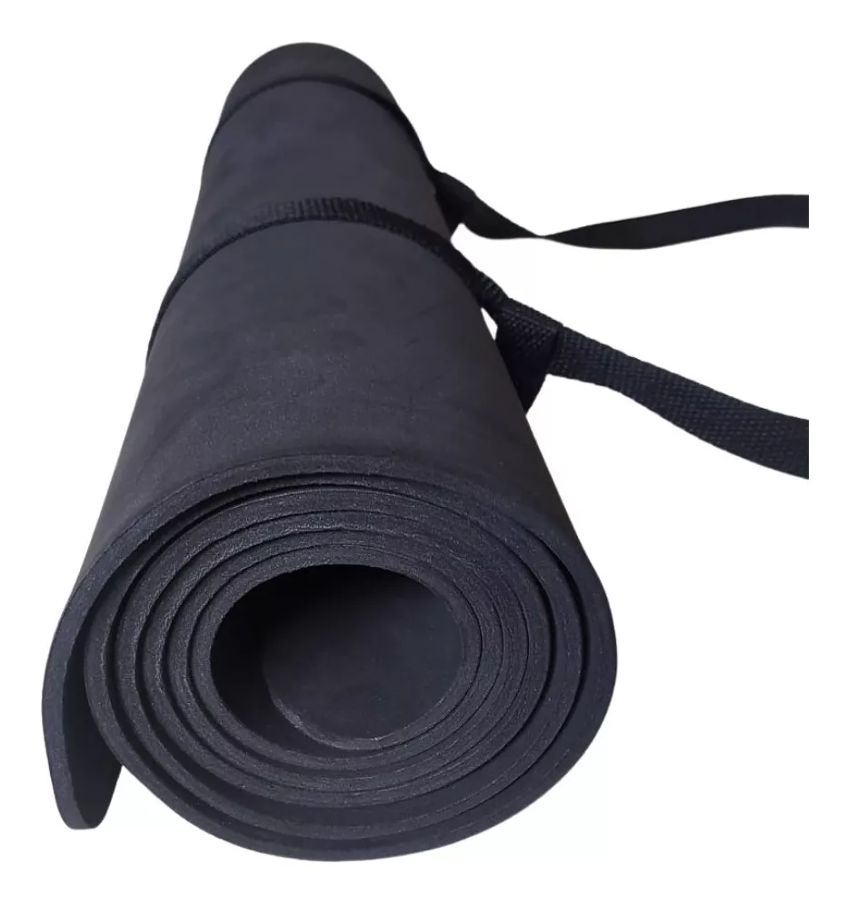 Tapete Yoga Pilates Fitness Ginastica 1,70m X 60cm Preto