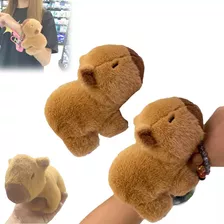 Pulsera De Peluche Capybara Slap Bracelet, 2 Unidades