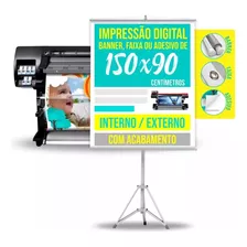 Banner Personalizado Faixa Ou Adesivo 1,5 X 0,9 M / 150 X 90