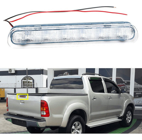 Carcasa Blanca Led 3 Luz De Freno Toyota Hilux Vigo 2005-14 Foto 2