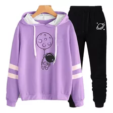 Conjunto De Frio Blusa E Calça Moletom Astronauta Tumblr F29