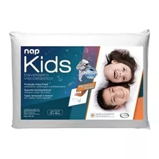 Travesseiro Nasa Infantil Kids Super Macio Antiácaro Cor Branco