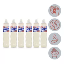 Kit 6 Detergente Liquido Coco Glicerina Limpol Bombril 500ml