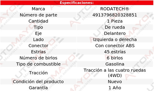 1 - Maza De Rueda Del Izq/der Rodatech Mark Lt V8 5.4l 06-08 Foto 5