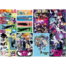 Paquete 8 Afiches Poster Anime Mob Sycho 100 28x42cm